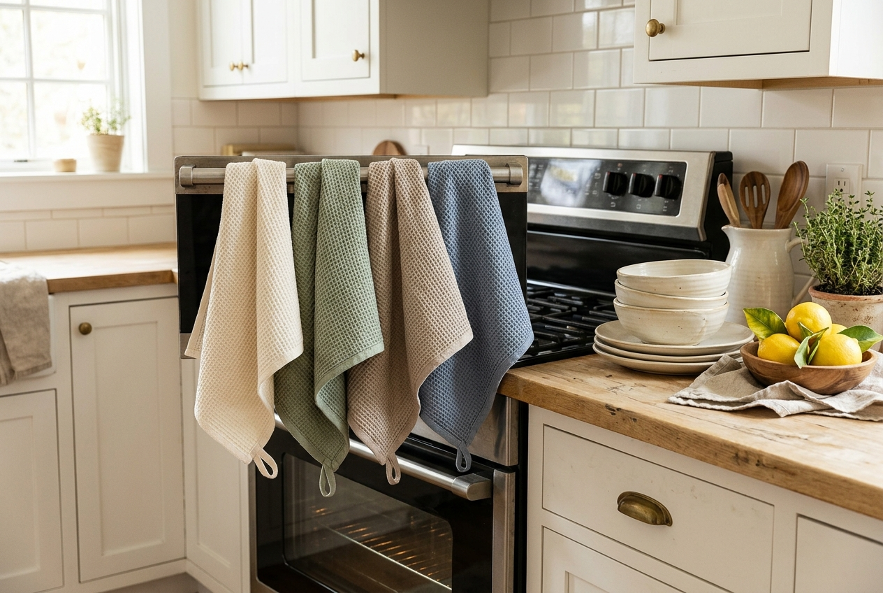 Pestsafe Waffle Weave Kitchen Towel Set, 6-Pack - Image 3
