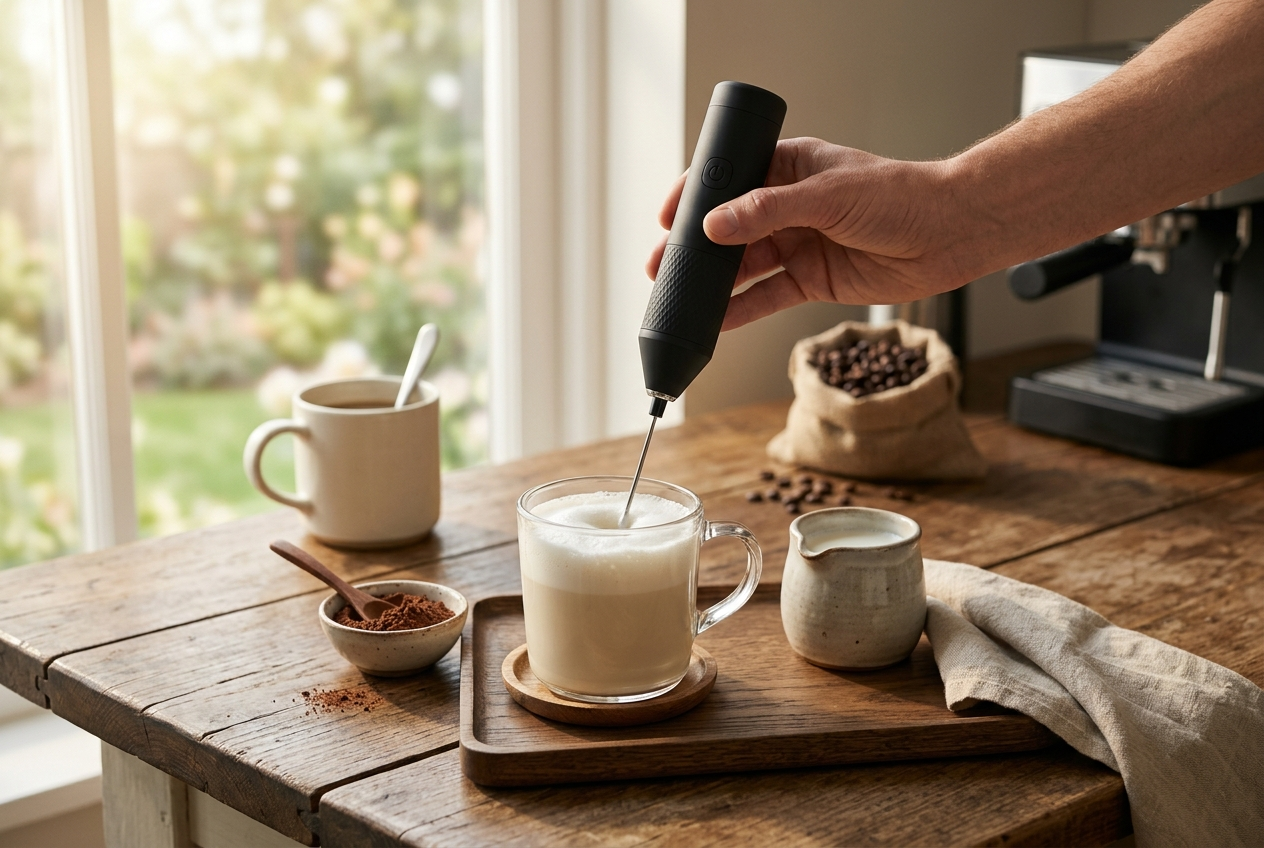 Pestsafe Compact Electric Milk Frother and Drink Mixer - Image 3