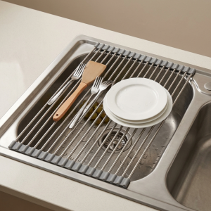 Pestsafe Roll-Up Stainless Steel Over Sink Drying Rack